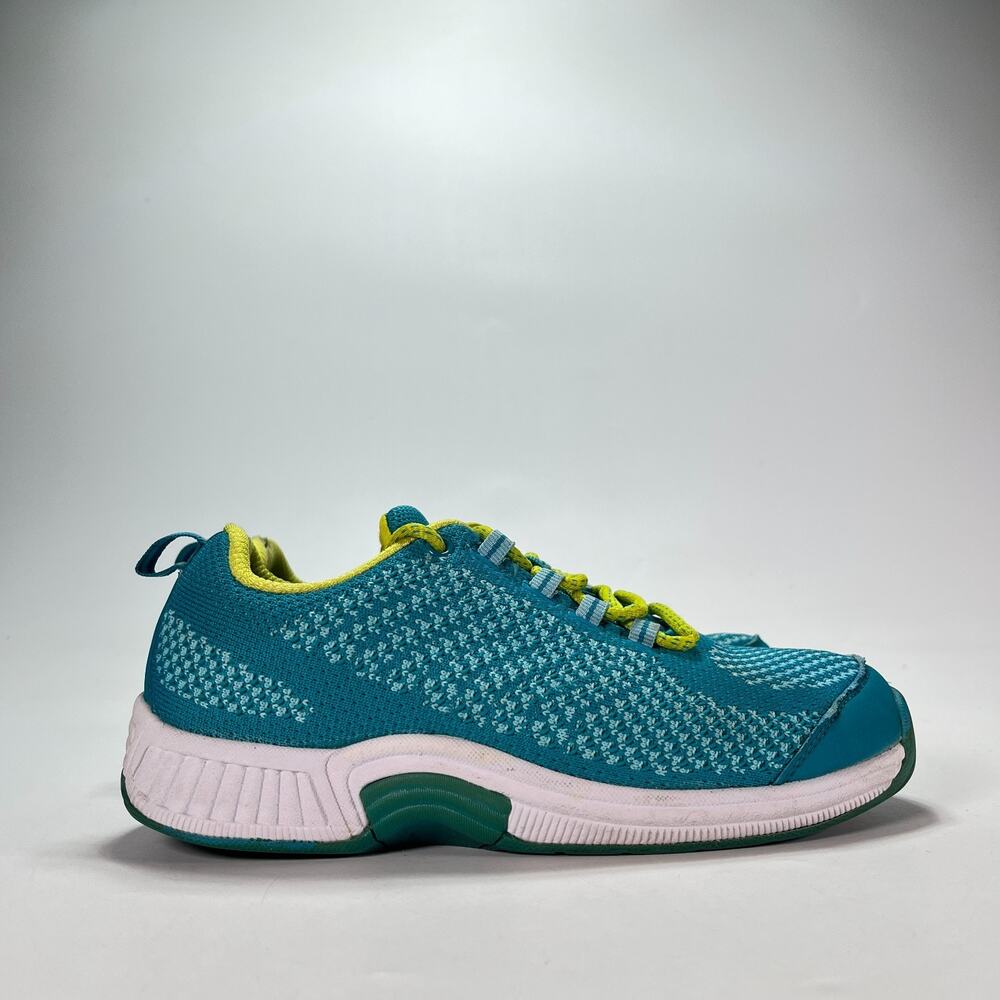 Orthofeet 986 Coral Biofit Turquoise Lime Orthopedic Sneakers Women's Size 6D